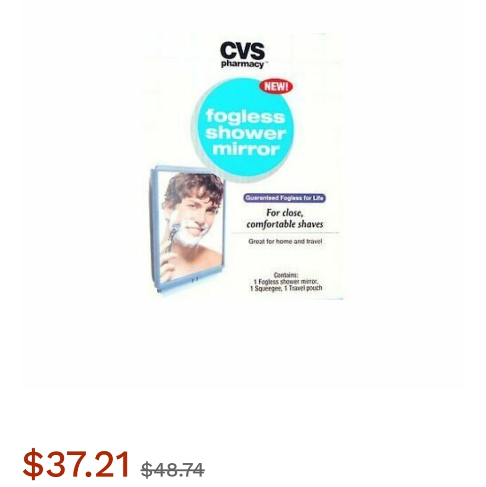 CVS fogless shower mirror
